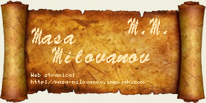Maša Milovanov vizit kartica